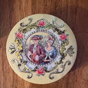 Elegant trinket Tin with Vintage Couple Design